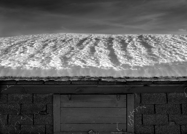 snow on roof